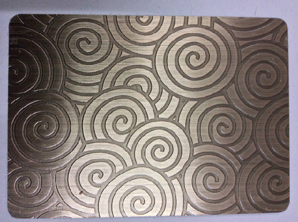Bronze Color Etched Decorative Sheet