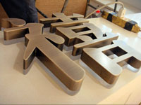 custom bronze Logo sign backlit