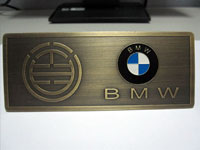 Customized brass namepalte etching